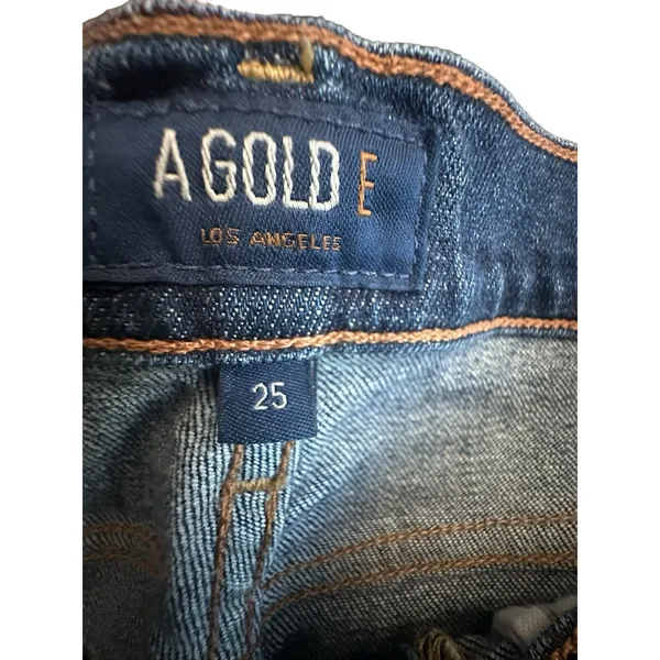 AGOLDE‎ Denim Jean Shorts Size 25 Jorts Cut Off Stretch Mid Rise Stretch #A13-10 - Image 3
