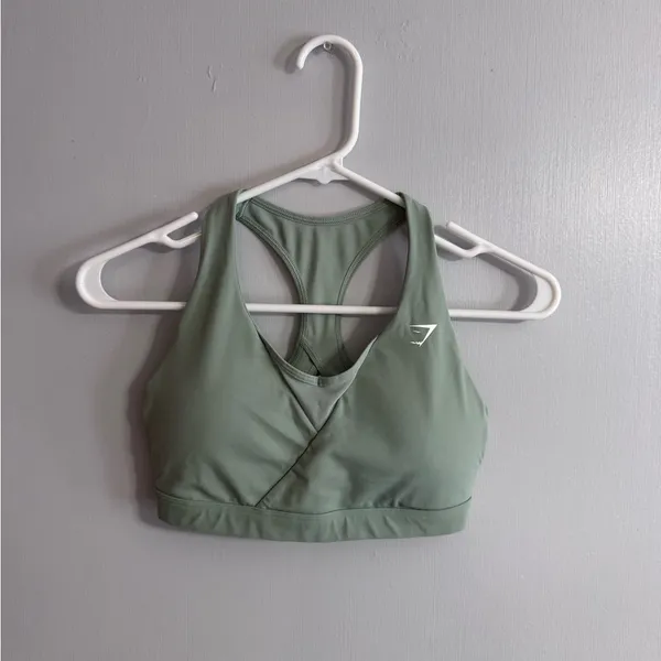 Gymshark Sage‎ Green Sports Bra Size Small - Image 8
