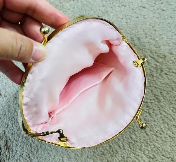 Vintage pink breads wedding bag Purse clutch - Image 4