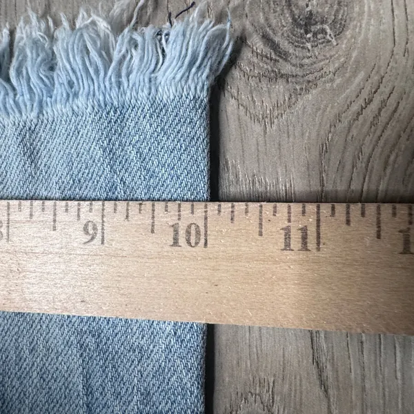 Kancan‎ High Rise Wide Leg Jeans Light Wash Frayed Hem KC7847M Womens 11/29 - Image 11