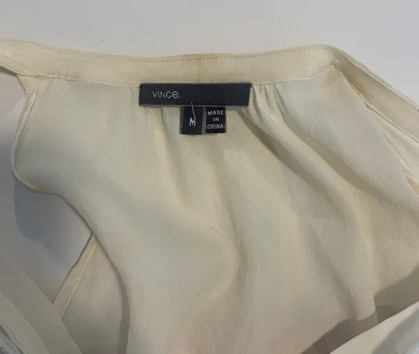 cream silk ruffled tunic - Image 12
