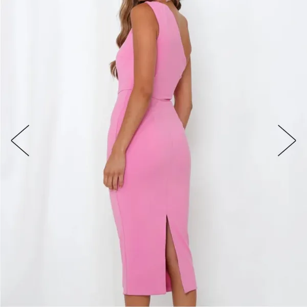 Hello Molly CUPID AND PSYCHE MIDI DRESS one shoulder size 8‎ - Image 3