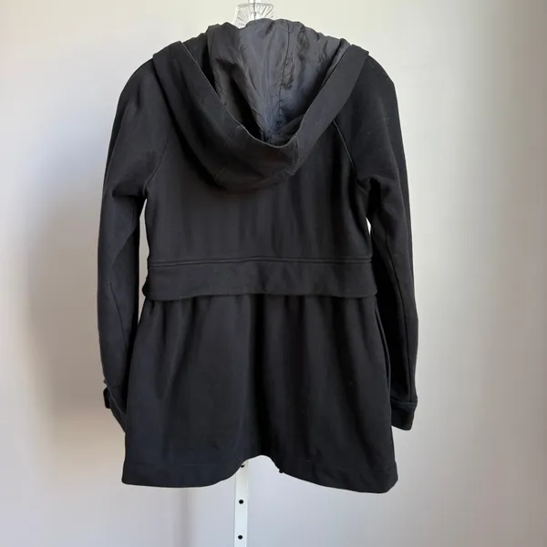 Gap sz M black 100% cotton hooded jacket‎ - Image 4