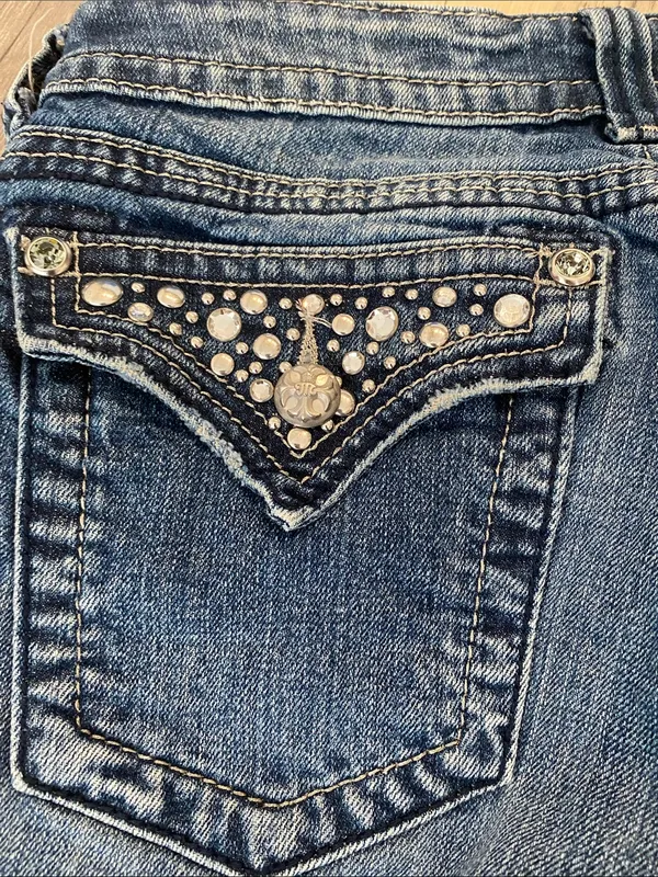 Miss Me Flap Pocket Jeans Blue JW5141BB Boot Size W30 L34 - Image 12