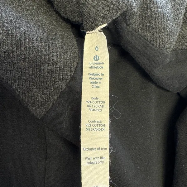 Lululemon Gratitude Wrap Heathered Inkwell Cardigan‎ Shawl Collar Size 6 - Image 13
