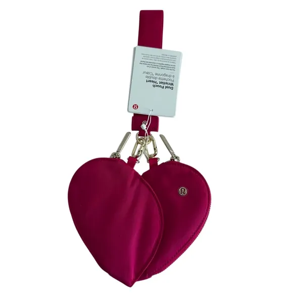 Lululemon Dual Pouch Wristlet Heart Passionate / Passionate / Gold - Image 8