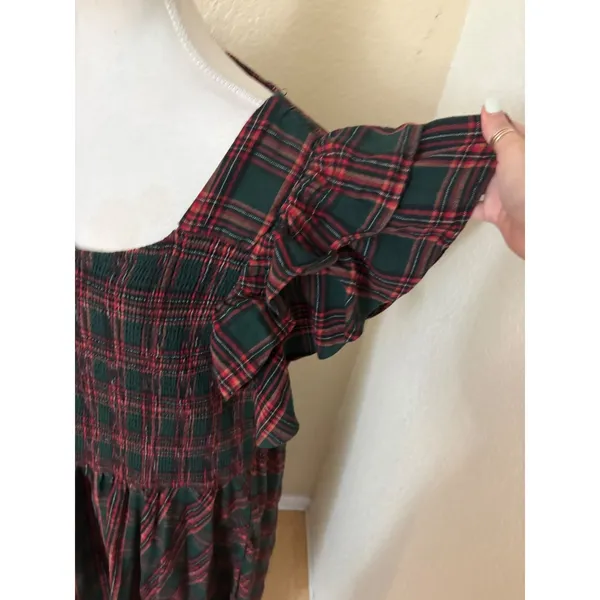 IVY CITY‎ CO Hattie Dress Evergreen Plaid Size 2X - Image 3