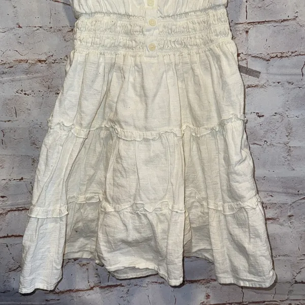 Urban Outfitters Dress Womens Small White Sleeveless Summer Dress Tiered Mini - Image 3