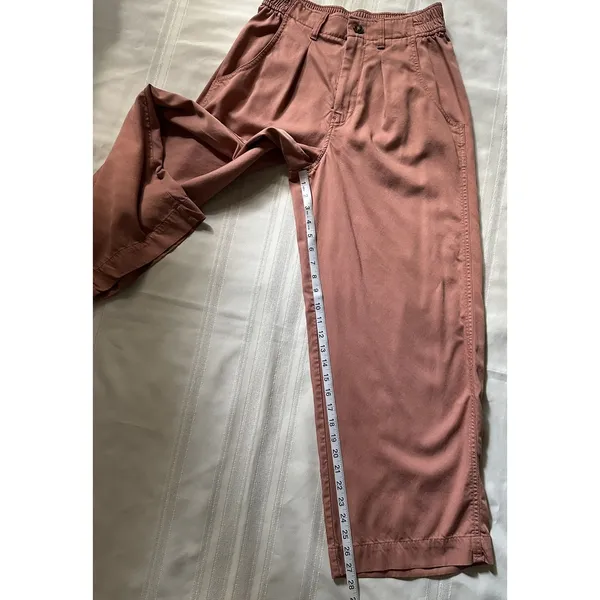 Madewell The Neale Straight-Leg Pant Drapeweave Dried Rose 6 EUC Wide Fit - Image 11