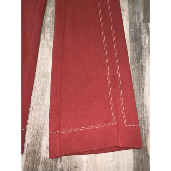 NEW Anthropologie Essential Trouser Pant Red White - Image 3