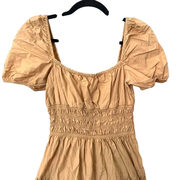 ARITZIA Wilfred Allegoria Poplin Midi‎ Dress Tan Small - Image 4