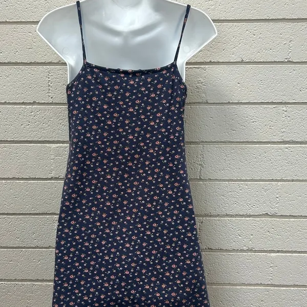 Brandy Melville Blue Floral Mini Dress one size - Image 6