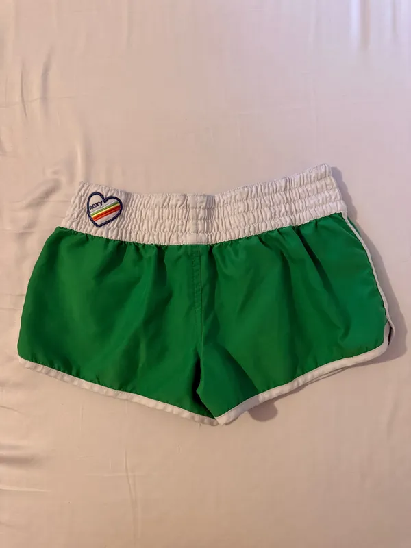 Vintage Vibrant Green Roxy Athletic Shorts - Image 3
