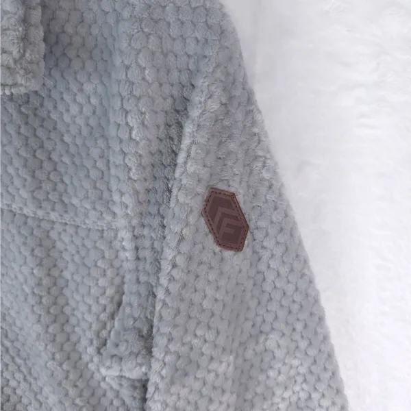 Free Country Jacket Womens S Gray Faux‎ Fur Full Zip Soft Plush Fleece Cozycore - Image 5