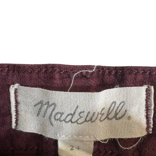 Madewell Emmett Wide Leg Crop Pants in Velveteen Plum Dark Academia Size 24 - Image 6