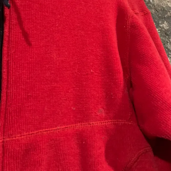 Polo Vintage Red/Black Ralph Lauren Embroidered Zip Up Sweatshirt Jacket - Image 7