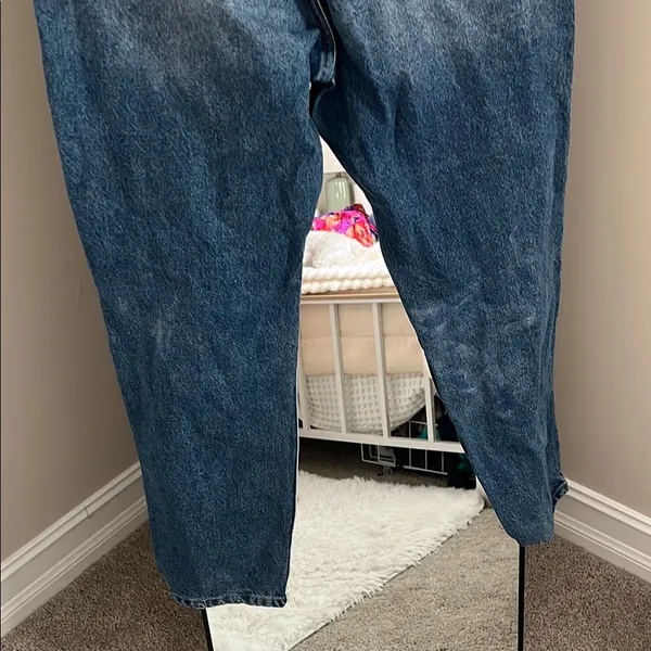 KanCan Blue Straight Leg Jeans with Striking Two-Tone Design - Image 9