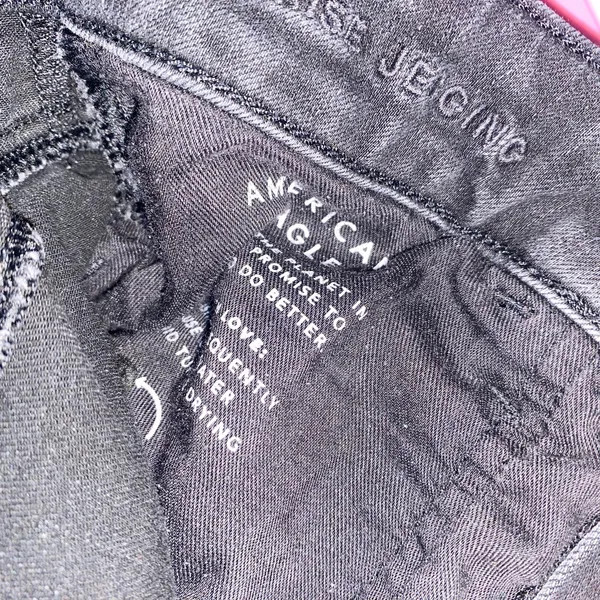 American Eagle Outfitters Black Wash Denim High Rise Jegging Jean Women's Size 6 - Image 8