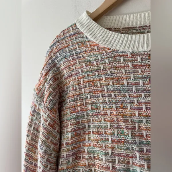 SHEIN MOOSTA Space‎ Dye Colorful Drop Shoulder Sweater - Image 4
