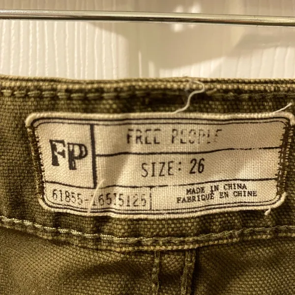 NWOT free people green cargo skirt size 26 - Image 11