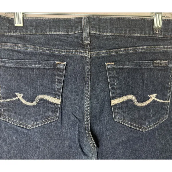 7 For All Mankind Bootcut Jeans Sz 30 Women Stretch Signature Wave Pocket Design - Image 5