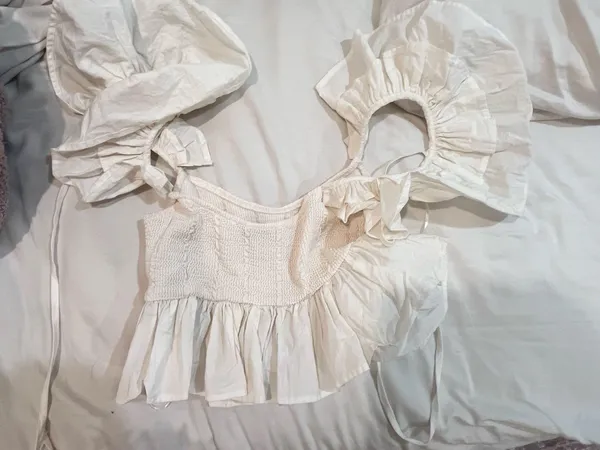White ZARA Top Small - Image 3