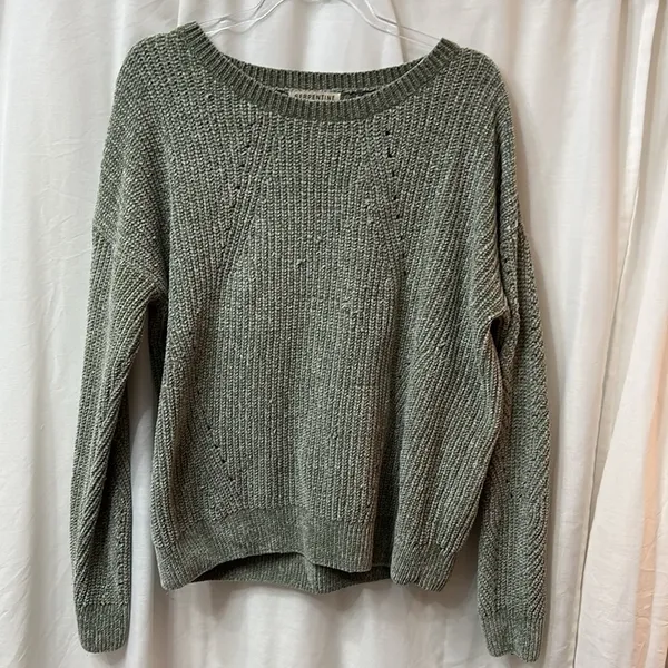 Serpentine Knit‎ Sweater Size Large Green - Image 9