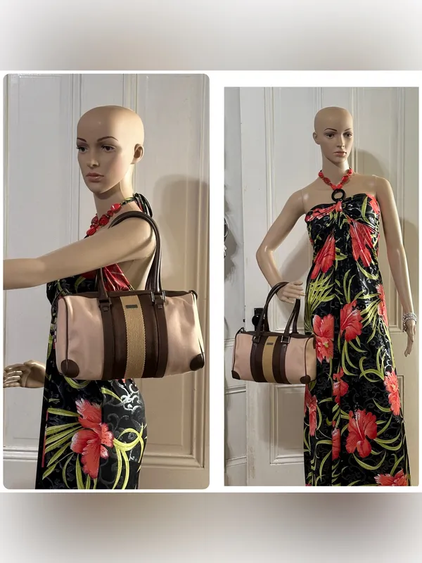 Gucci Boston Canvas Handbag - Image 15