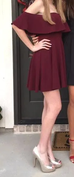 Lovely Day Red Off The Shoulder Dress - Image 2