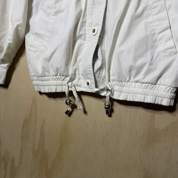 Vintage IZZI Patchwork Windbreaker‎ Jacket Women’s Small Blue White 90s - Image 6