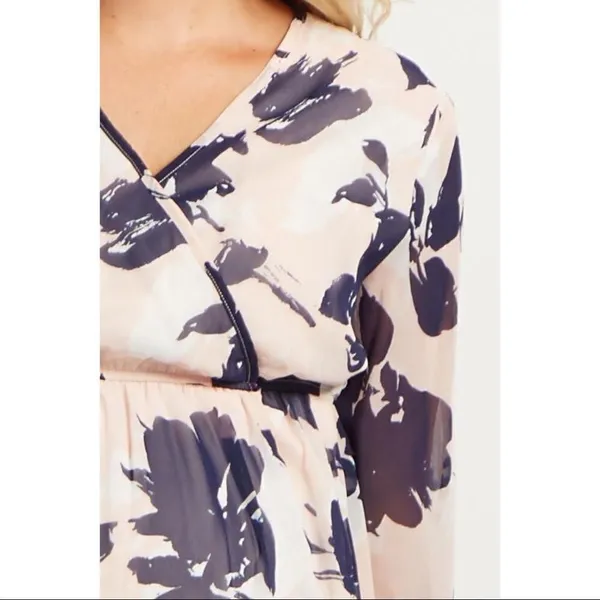 Pinkblush ✨10xHP✨Pink Floral Chiffon Long Sleeve Maxi Dress✨ - Image 4