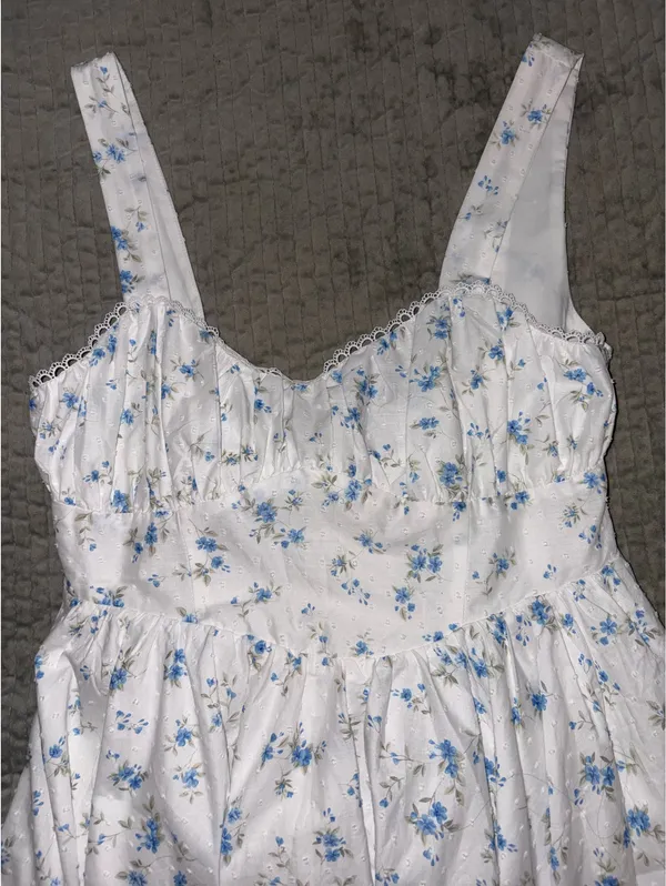 Altar'd State Dress Mini Floral Blue - Image 7