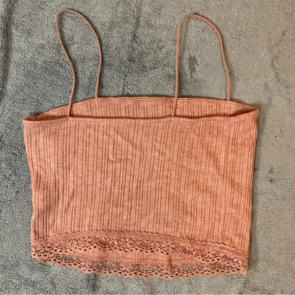 NWT Aeropostale Pink Seriously Soft Cropped Bungee Cami‎ Tank Top Size Medium - Image 7