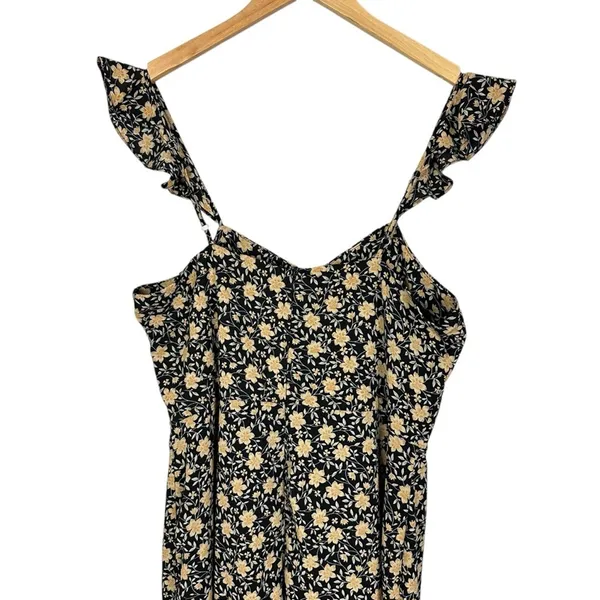 Lulus The Way to Love Dark Floral Print Ruffled Maxi Dress Sz XL Romantic Event - Image 11