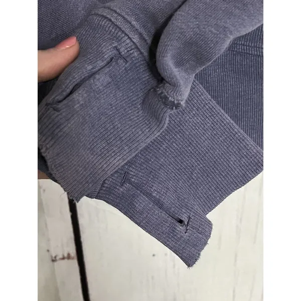 Lululemon Full Zip Scuba Jacket *Light Cotton Heathered Daze Purple Blue Size 8 - Image 4