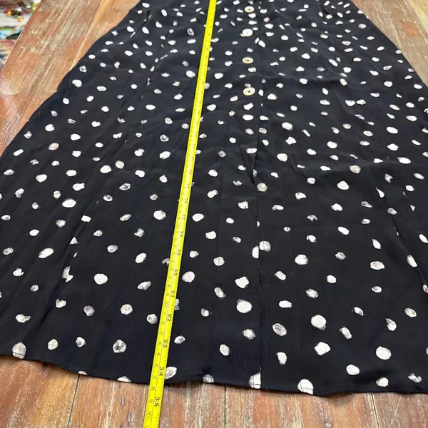 Wilfred Black and Off White Polka Dot Maxi Skirt Size 8 - Image 8