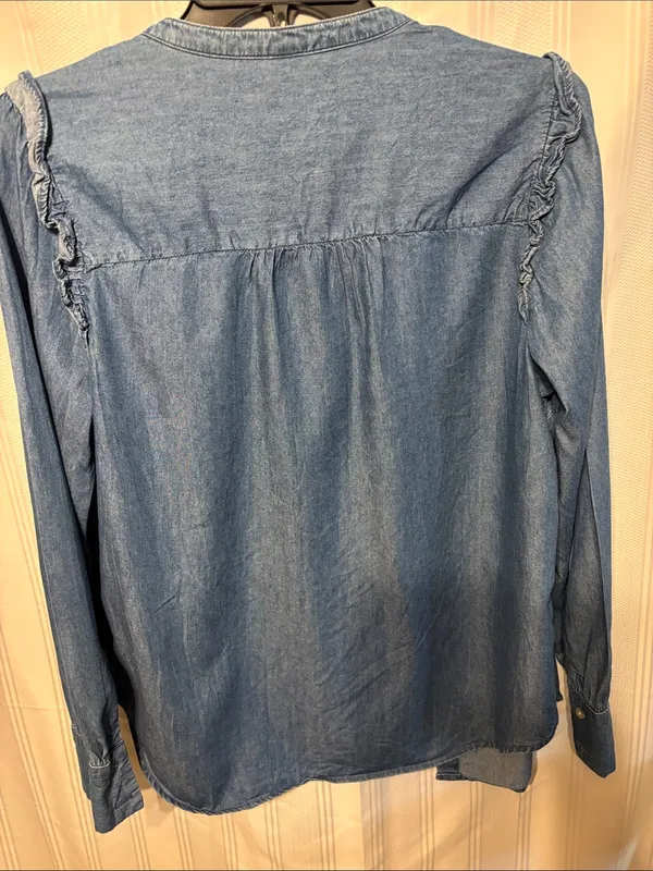 Old Navy Denim Button-Front Shirt - Blue - Image 7