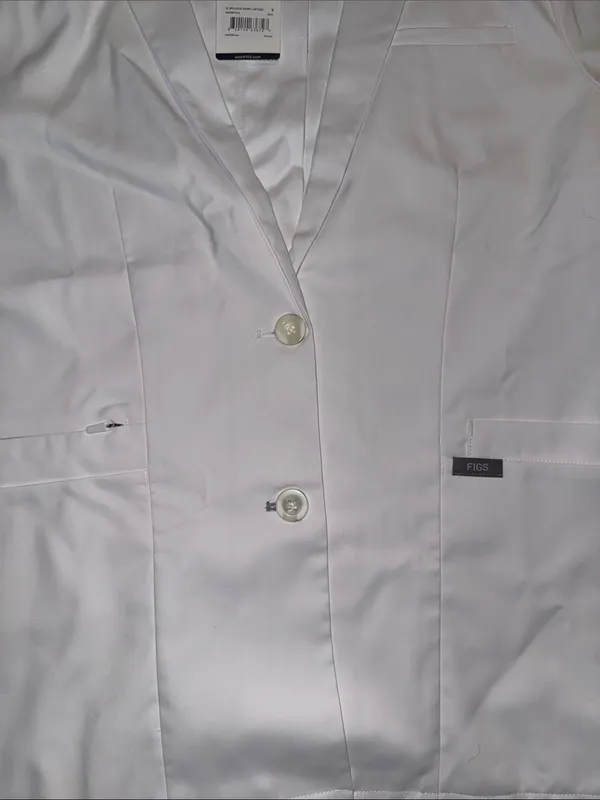 NWT FIGS White Women's Lab Blazer with Notch Collar - Image 6