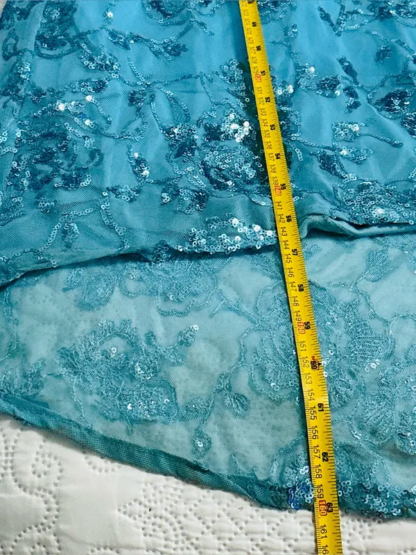 Lulus Blue Turquoise Maxi Dress Women’s Size L Long Formal Wedding Guest Summer. - Image 11