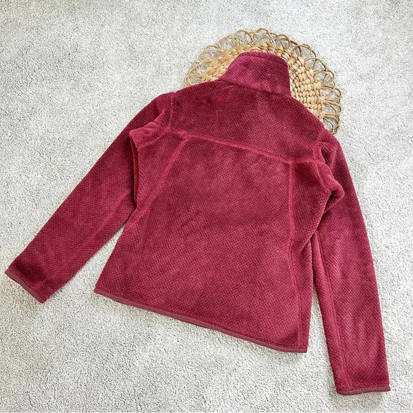 Patagonia Re-Tool Burgundy Fuzzy Fleece 3/4 Snap-T Pullover Jacket Size XS - Image 4