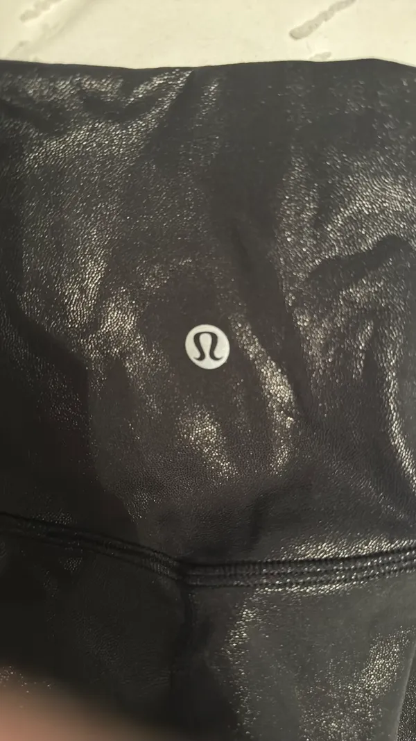 Black Shiny Lululemon Leggings - Image 4