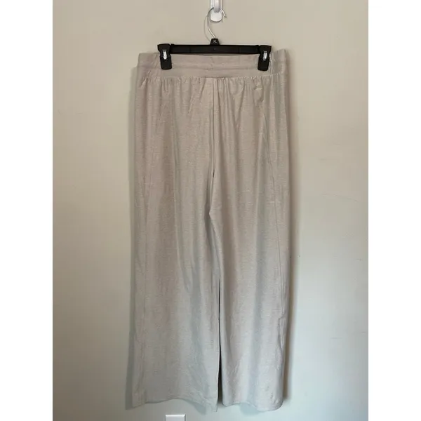 Fabletics Cloud Jersey Wide Leg Pants Women’s Size Large, Heather Gray - Image 4