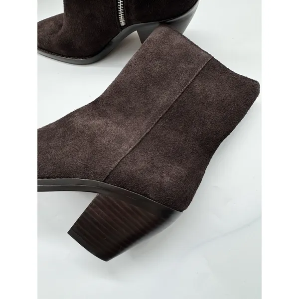 NWOB Madewell The Idris Side Zip Ankle Boot Coffee Bean Suede Leather Size 8 - Image 5