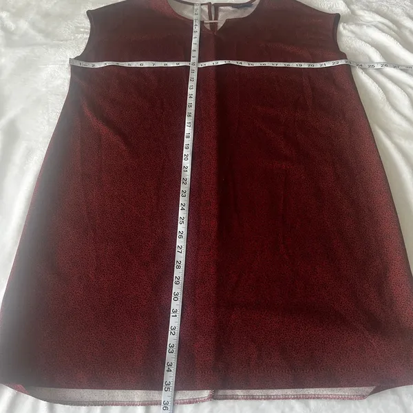Women's XL Apt 9 Burgundy Animal Print‎ V-Neck Dress - Image 6
