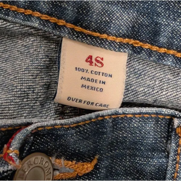 Vintage Y2K Abercrombie Womens 4 Short Jeans Denim Flare Leg Flared - Image 3