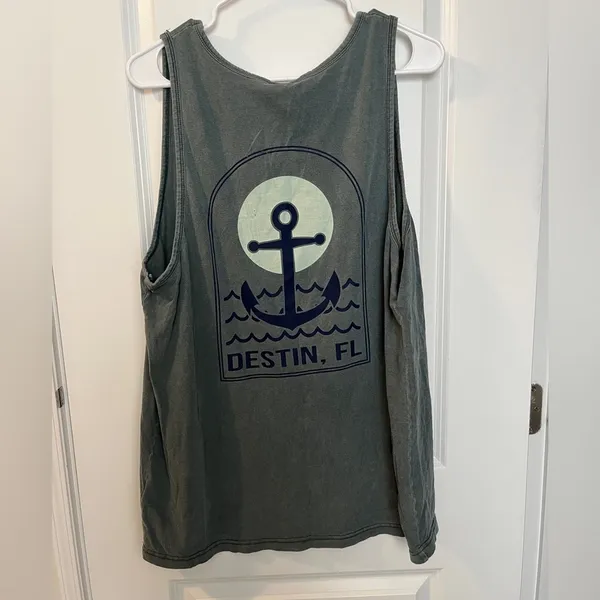 Dark Green Destin, FL Alvin’s Island Collections Tank Size: L - Image 2