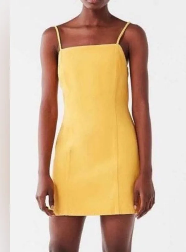 Urban Outfitters BDG Gold/Yellow Denim Mini Dress - Image 2