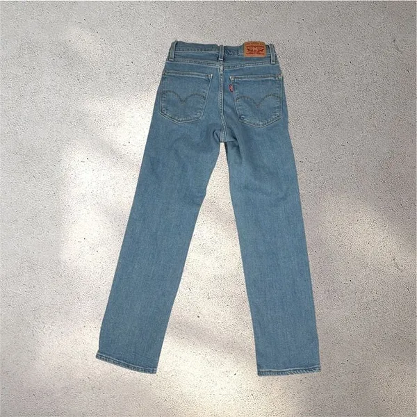 Levi's 724 High Rise Straight Crop Jeans Women's 24 Light Wash Casual Denim euc - Image 2