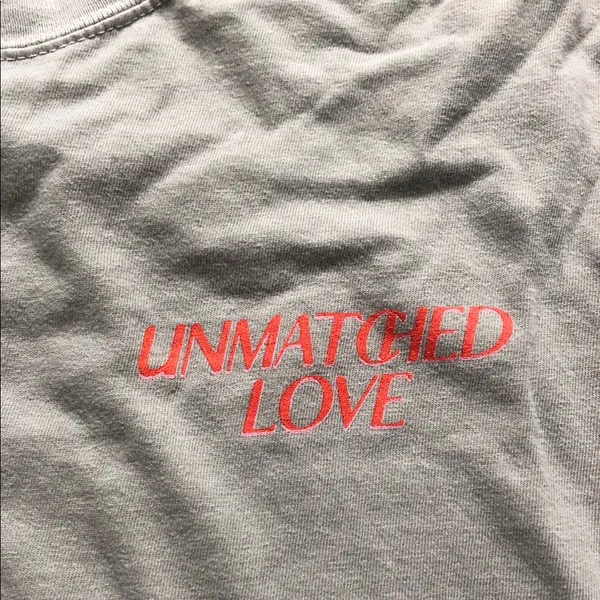 Comfort Colors Light Sage Crewneck T-Shirt with Pink Chest Logo - Image 2