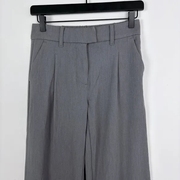 American Eagle‎ Stretch Poppy Trouser Pleated Wide Leg Pants Career Size 000 - Image 4